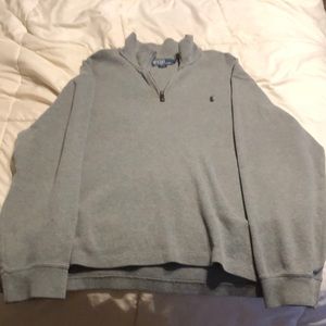 Grey Unisex XL 1/4 Zip Polo Brand Pullover